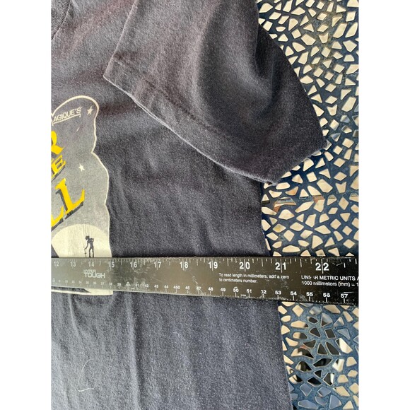 black t-shirt L "Over The Hill" graphic, characteristic of humorous novelty - Picture 6 of 9